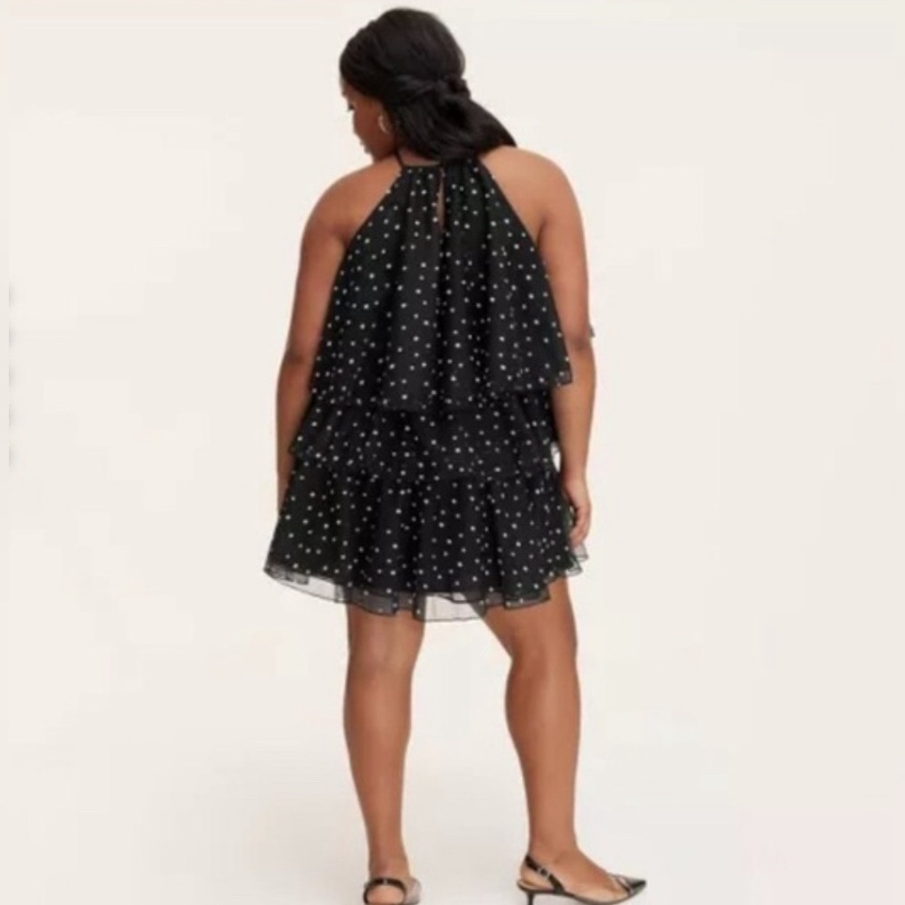 NWT Kate Spade X Target collab black and white mesh polka dot mini dress. Size M - Picture 4 of 7